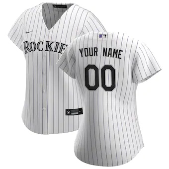 womens nike white colorado rockies home replica custom jers